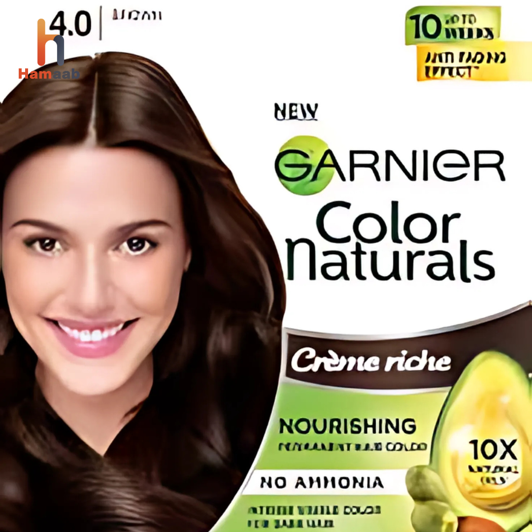 Garnier Color Naturals Permanent Hair Color 4.0 Brown Sachet
