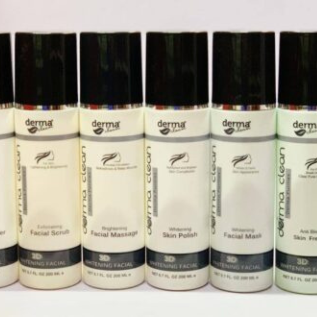 Derma Clean 3d Whitening Large Bottle for Face 200ml