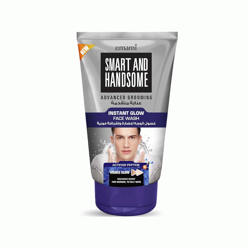Emami Smart & Handsome Face Wash 100ml – Oil Clear Brightening Cleanser for Men | Hamaab