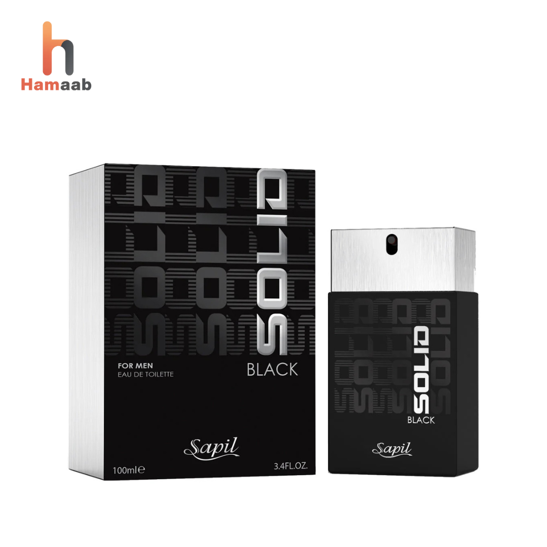 Sapil Solid Black Perfume EDT For Men 100ml (917)