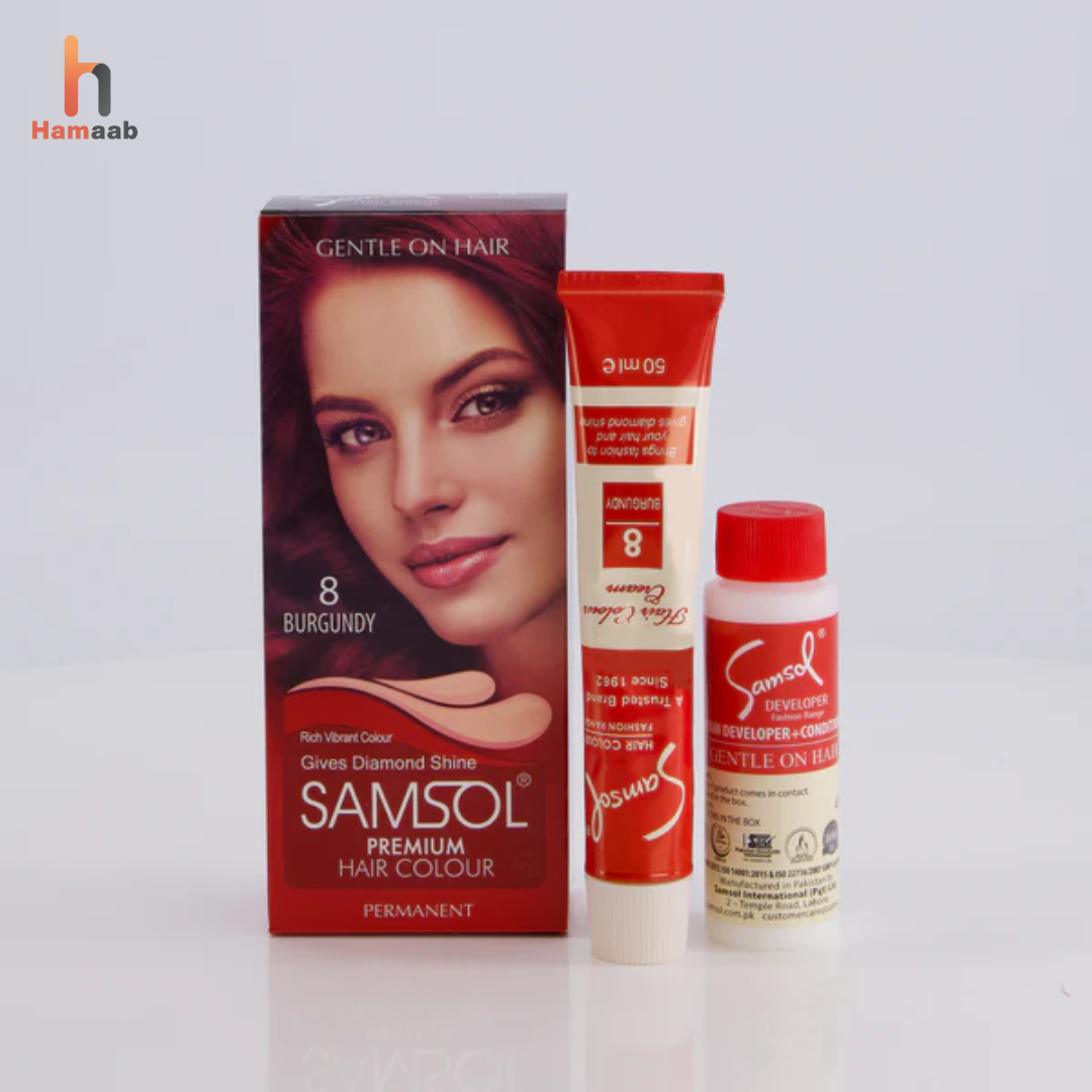 Samsol Hair Colour - 8 Light Blonde - Non Metallic Dye