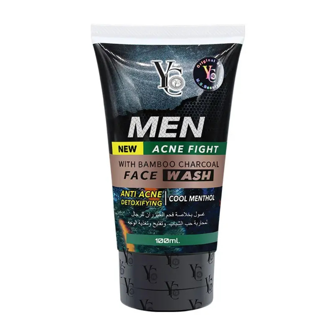YC Men Acne Fight with Bamboo Charcoal Face Wash – 100ml