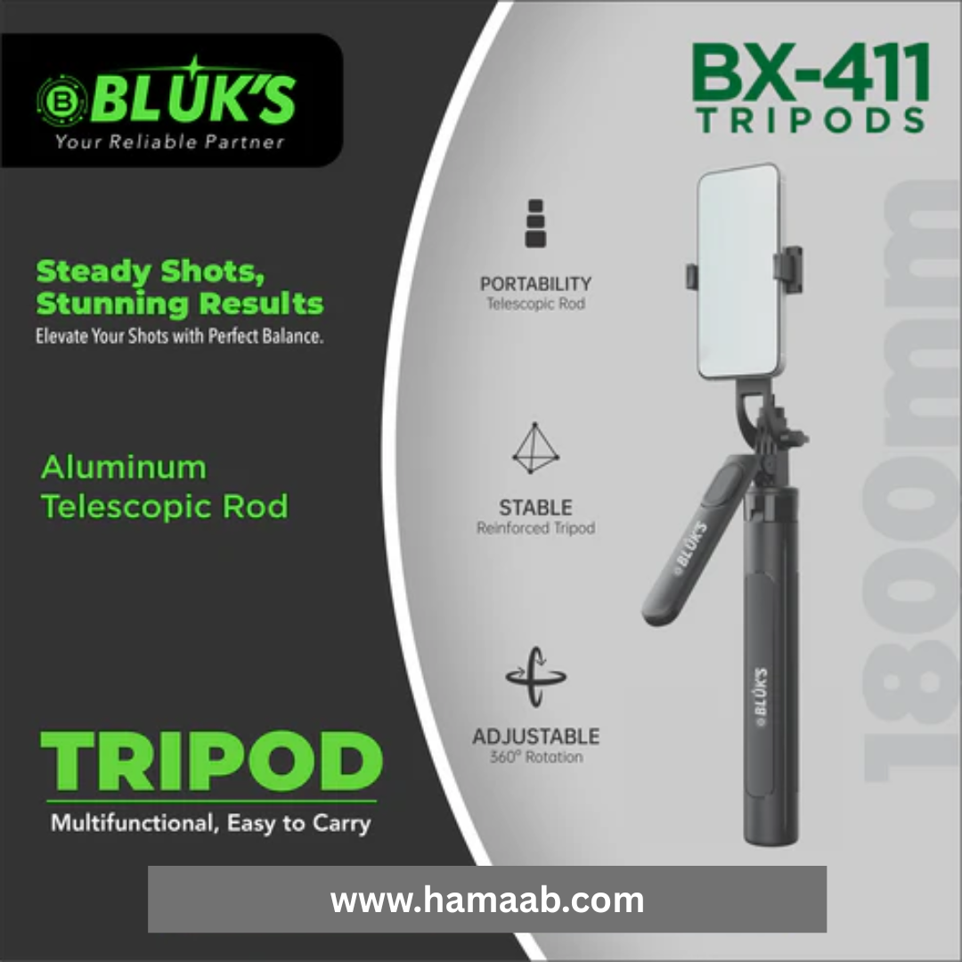 BX-411 1800mm Multifunctional Tripod with Remote & Flash Light