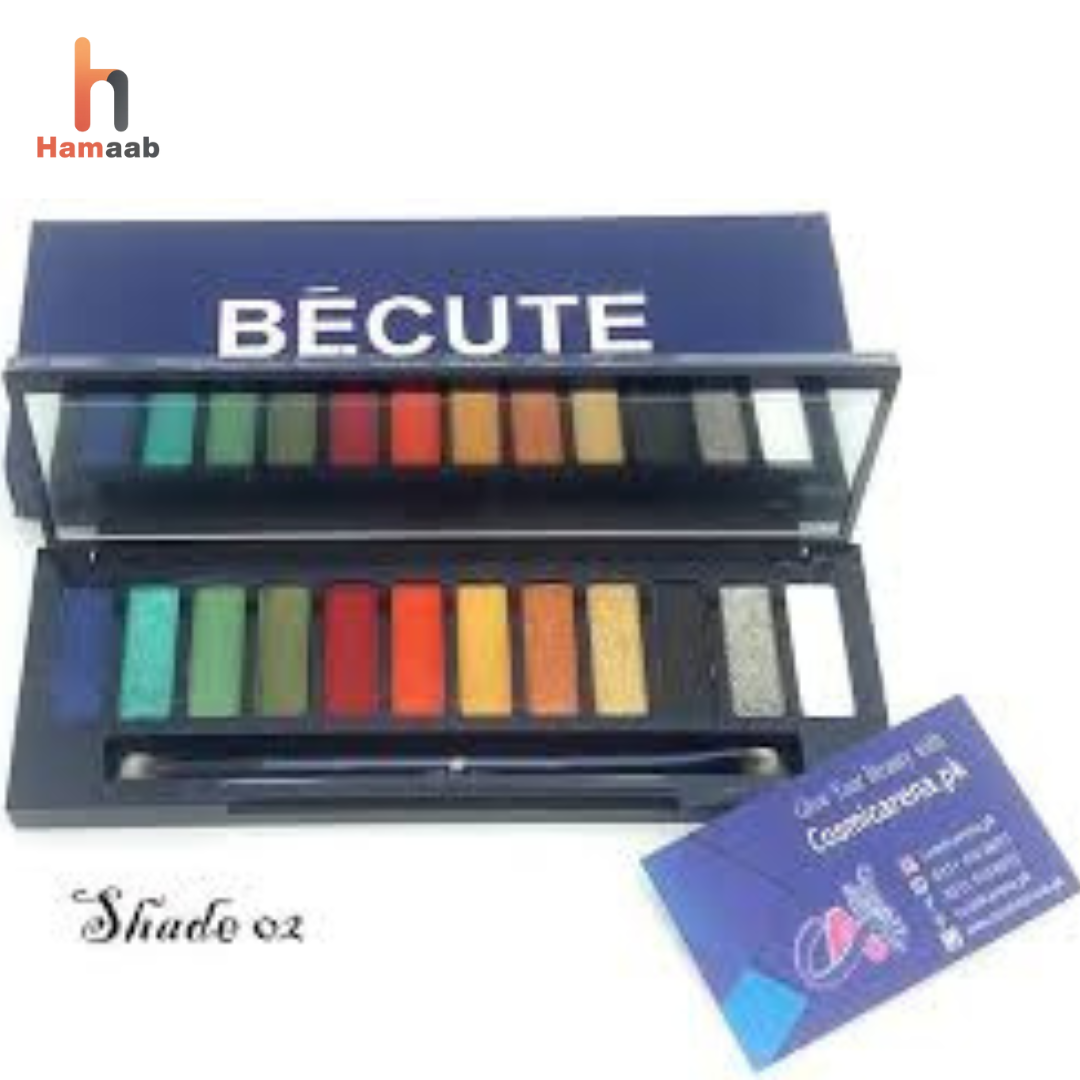 B Cute Eye Shade Cut 12 Colour Blue | Professional Eyeshadow Palette – Hamaab