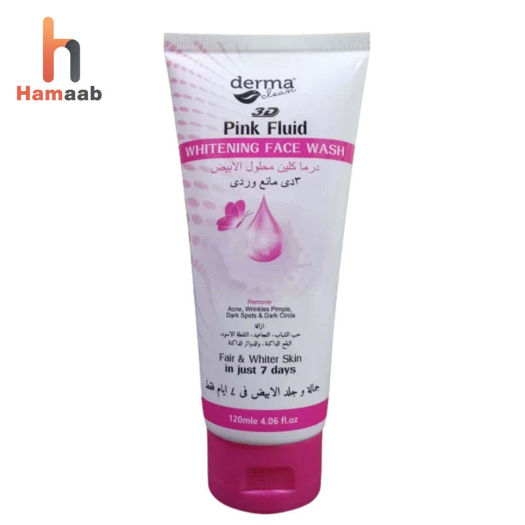 Derma clean 3d pink fluid face wash