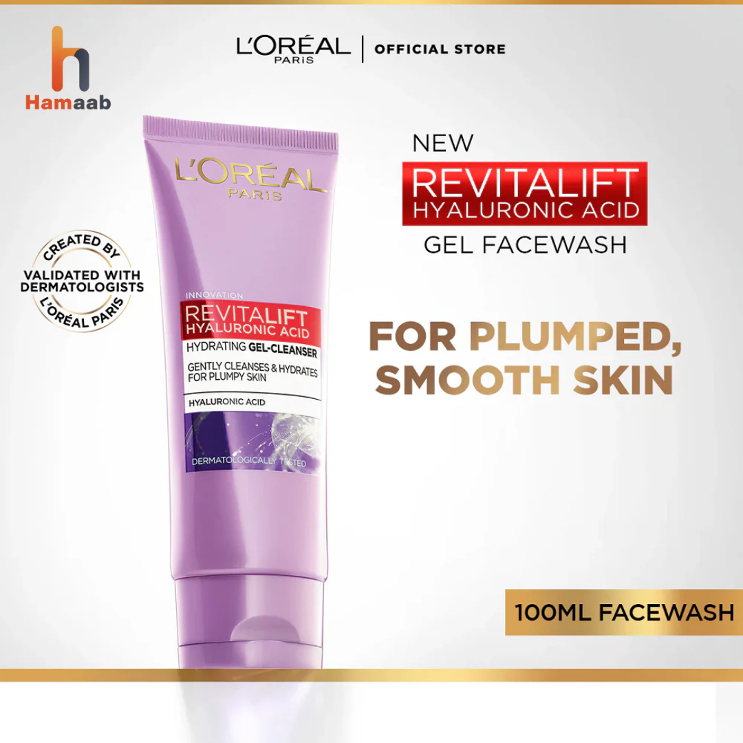 L’Oreal Paris – Revitalift Hyaluronic Acid Face Gel Cleanser – 100ml