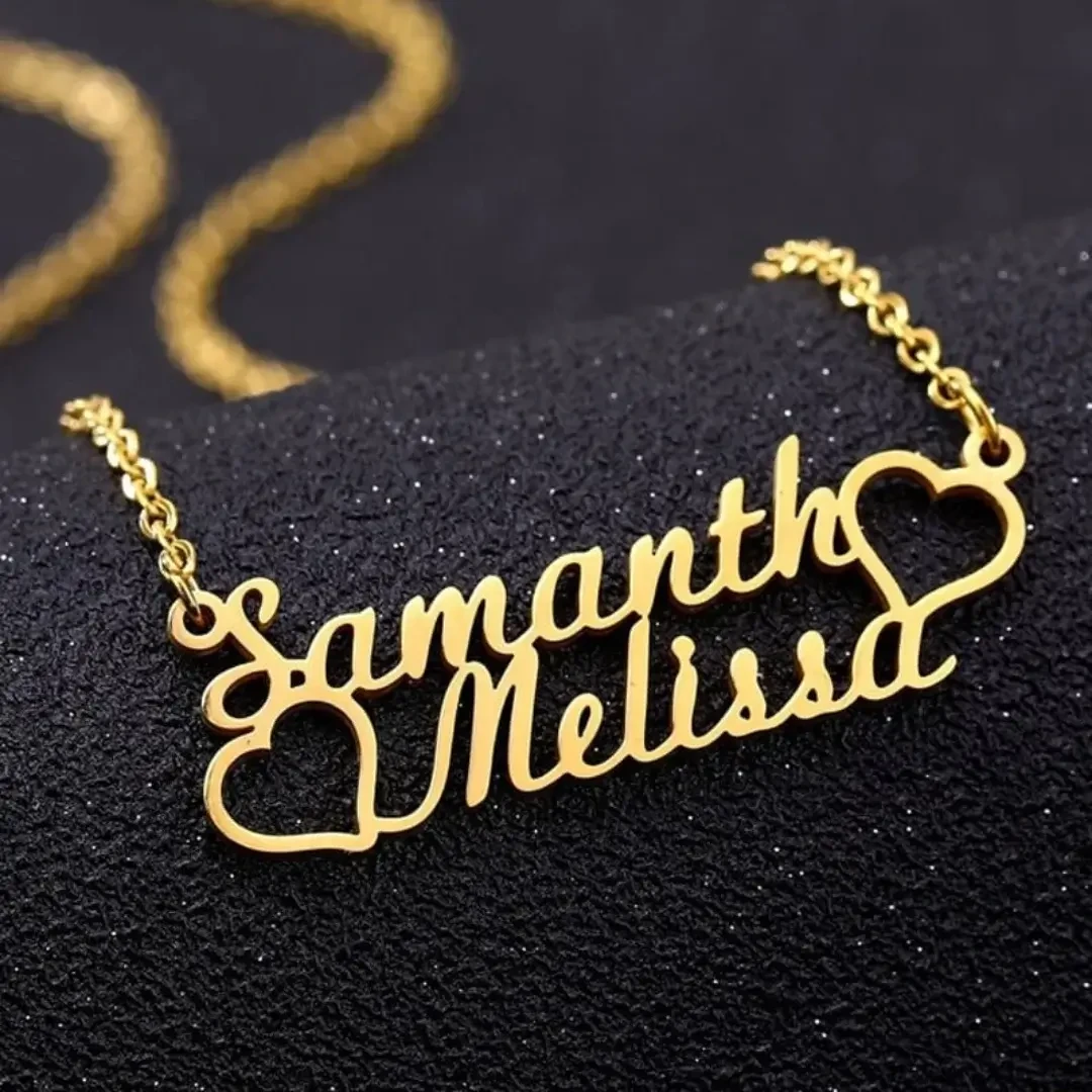 Customized Double Name Heart Locket –  Samanth & Melissa
