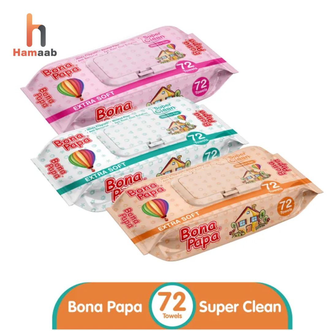 Bona Papa Baby Wipes - 72 Pcs