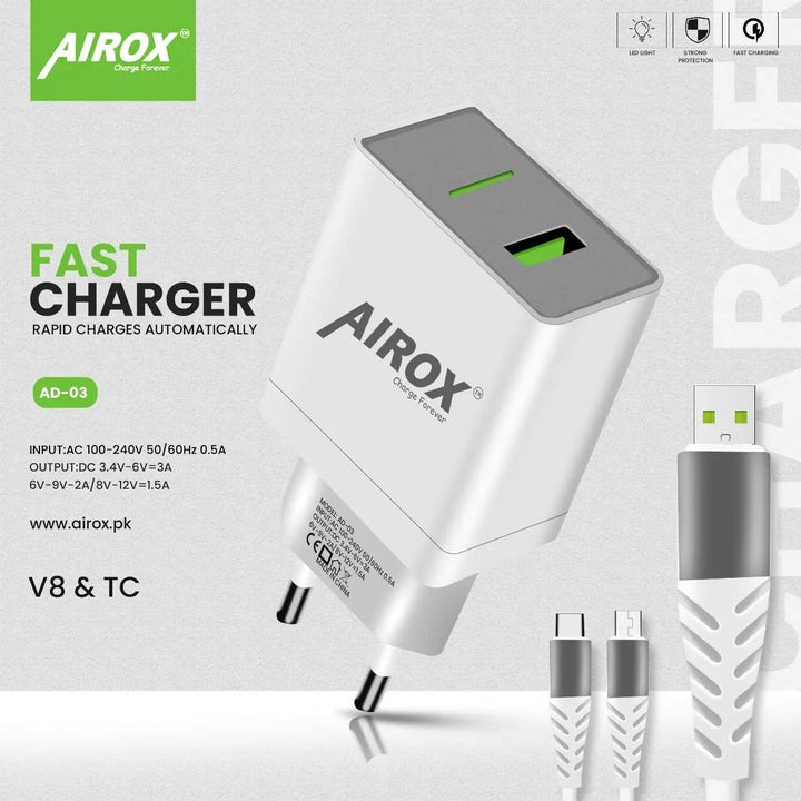 AD03 20W Fast Charging Adapter – Smart Power Delivery, Compact Design & Multi-Layer Safety Protection