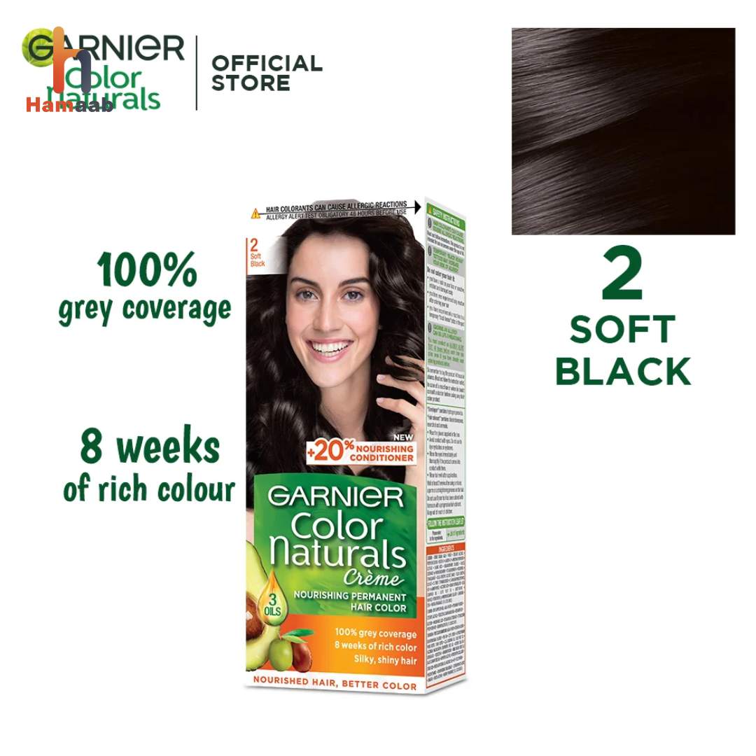 Garnier Color Naturals – 2.0 Soft Black Hair Color